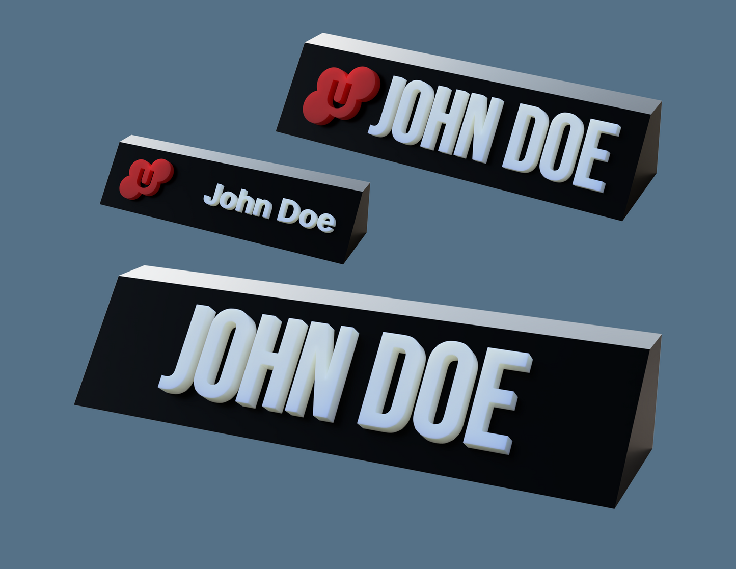 Custom Nameplate - Slanted Version